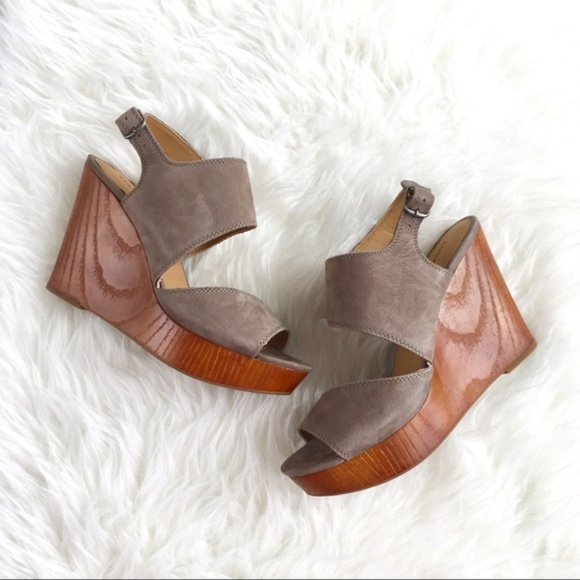 Lucky Brand Shoes - Lucky Brand "Hestia" Stone Leather Wedges, 10